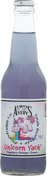 Avery's Unicorn Yack Raspberry Orange Cream Soda 12 fl oz | Hy-Vee