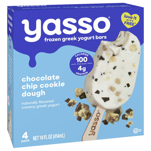 Yasso Chocolate Chip Cookie Dough Frozen Greek Yogurt Bars 4-3.5