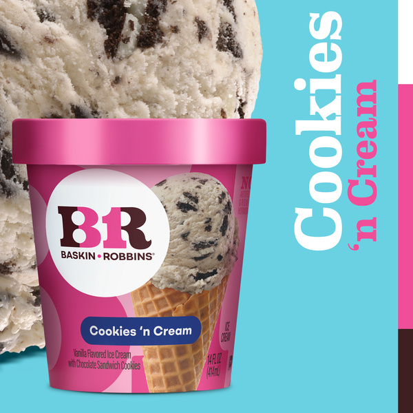 Baskin Robbins Ice Cream Cookies 'N Cream | Hy-Vee Aisles Online