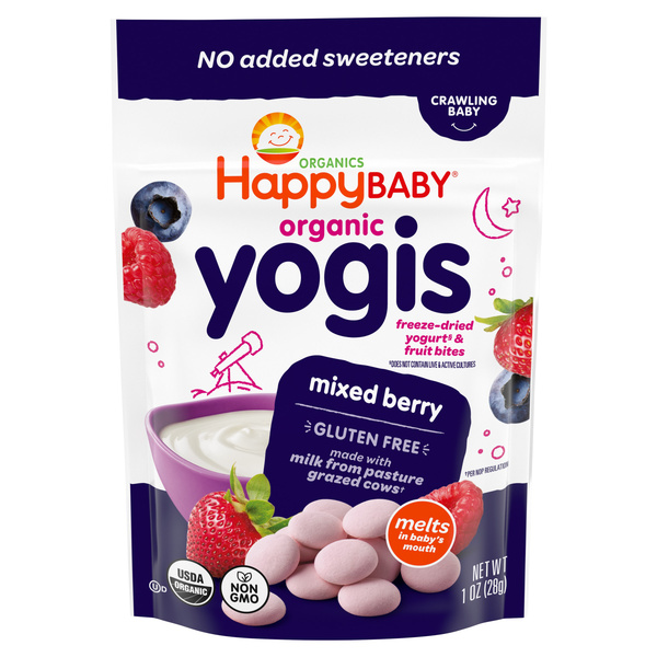 Happy Baby Organic Yogis Freeze-Dried Yogurt & Fruit Snacks Mixed