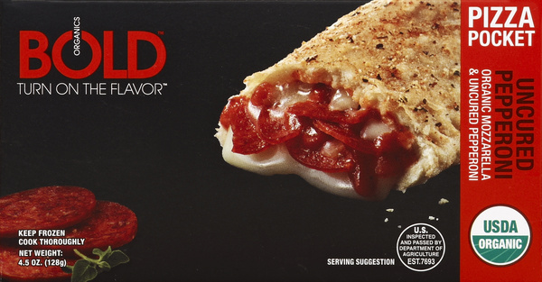 Bold Organics Pizza Pocket Uncured Pepperoni | Hy-Vee Aisles