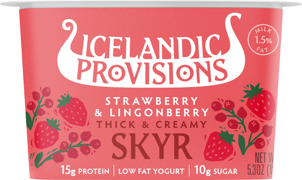 Icelandic Provisions Skyr Strawberry Lingonberry Yogurt | Hy-Vee