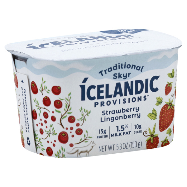 Icelandic Provisions Skyr Strawberry Lingonberry Yogurt | Hy-Vee