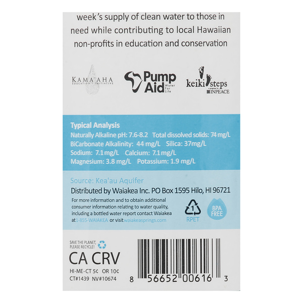 Waiakea Water Hawaiian Volcanic | Hy-Vee Aisles Online Grocery