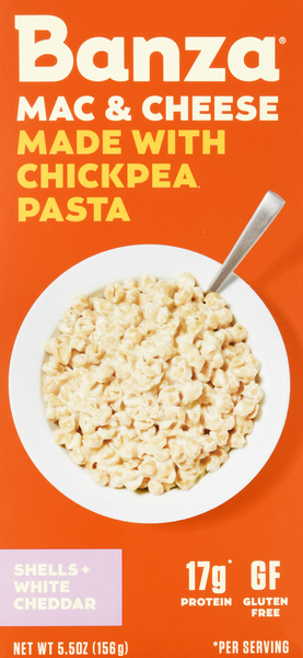 Banza Mac & Cheese, Made With Chickpea Pasta, White Cheddar | Hy