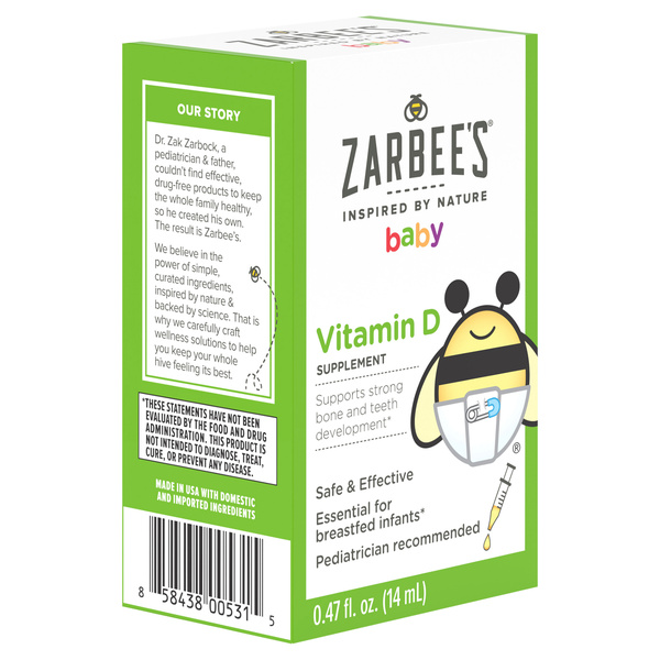 Zarbee's Naturals Baby Vitamin D Supplement | Hy-Vee Aisles Online
