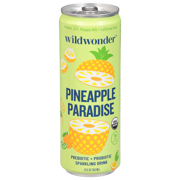 Wildwonder Prebiotic + Probiotic Pineapple Paradise Sparkling