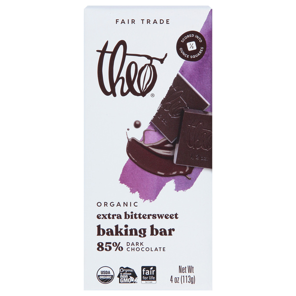 Theo 85% Dark Chocolate, Organic Extra Bittersweet Baking Bar | Hy