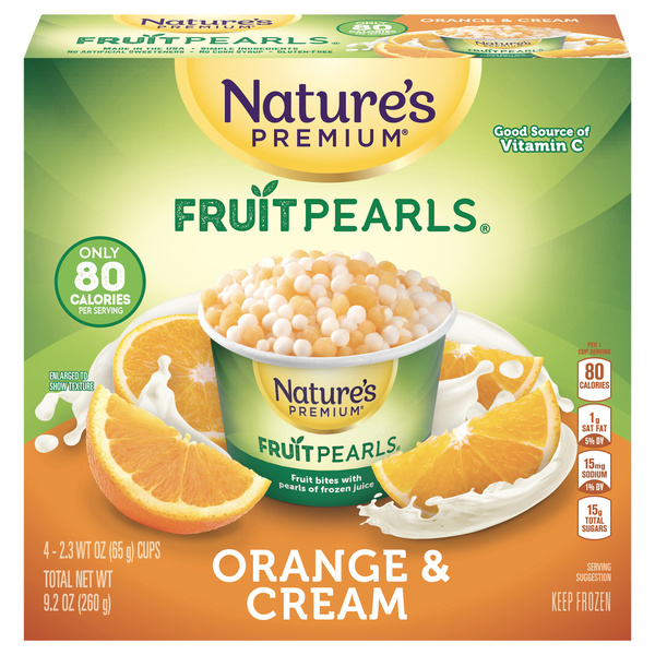 Nature's Premium Fruit Pearls, Orange & Cream, 4-2.3 oz | Hy-Vee