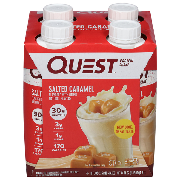 Quest Salted Caramel Protein Shake 4Pk | Hy-Vee Aisles Online