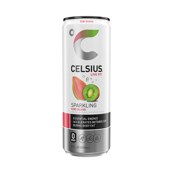 CELSIUS Sparkling Kiwi Guava, Functional Energy Drink 12 Fl Oz