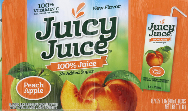 Juicy Juice Peach Apple 100% Juice 8Pk | Hy-Vee Aisles Online