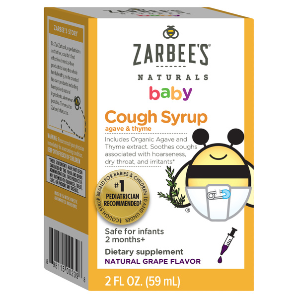 Zarbee's Naturals Baby Cough Syrup Grape Flavor | Hy-Vee Aisles