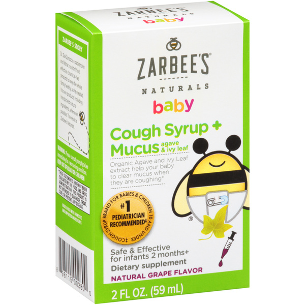 Zarbee's Naturals Baby Cough Syrup + Mucus Natural Grape Flavor