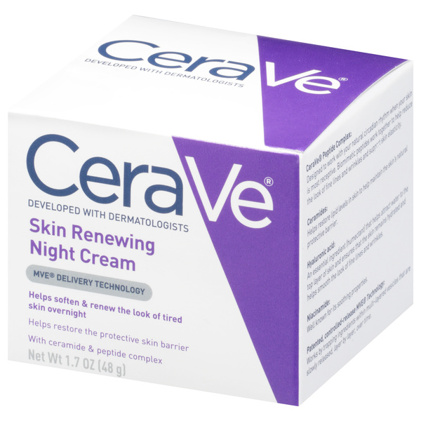 Cerave night cream スキンリニューアルナイトクリーム　2個 CeraVe Night Cream, Skin Renewing | Hy-Vee Aisles Online Grocery
