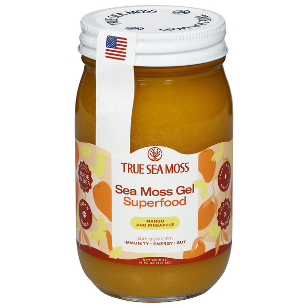 True Sea Moss Mango and Pineapple Sea Moss Gel Superfood 16 fl oz