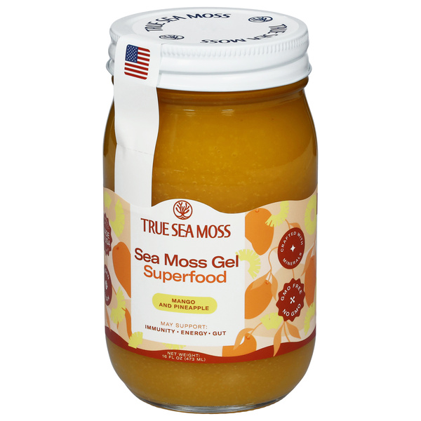 True Sea Moss Mango and Pineapple Sea Moss Gel Superfood 16 fl oz