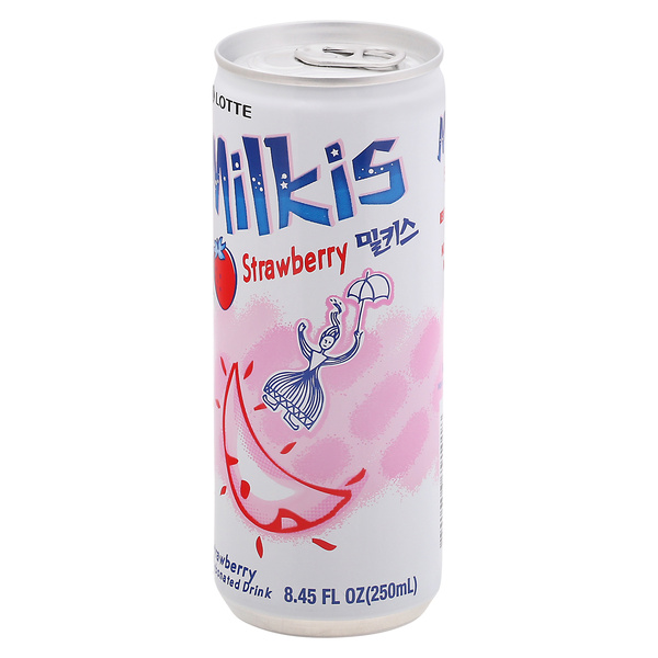 Lotte Milkis Strawberry Carbonated Drink 8.45 fl oz | Hy-Vee