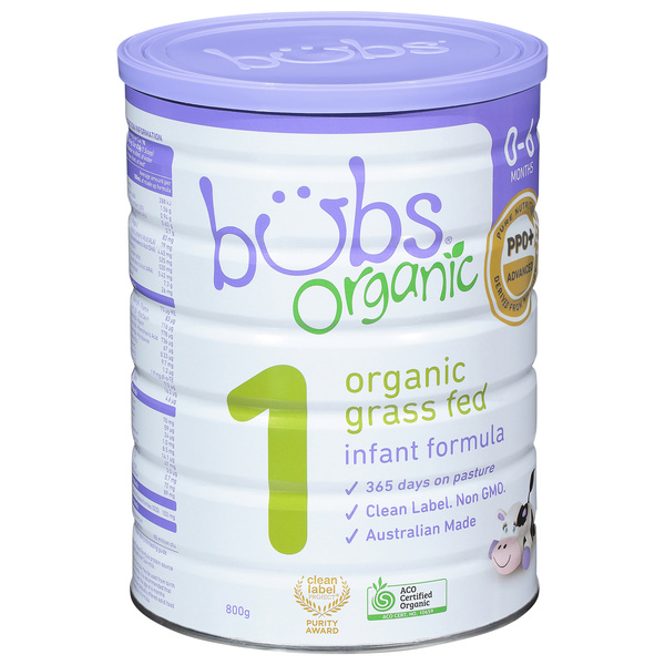 Bubs Organic 1 (0-6 Months) Infant Formula 800g | Hy-Vee Aisles